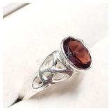 Sterling Silver, Garnet Ring