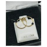14K Yellow Gold, Sapphire Earrings