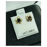 10K White Gold, Tourmaline Earrings