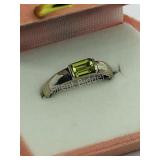 Sterling Silver, Peridot Ring