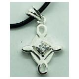 Sterling Silver, Cubic Zirconia Pendant