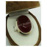 Sterling Silver, Carnellian Ring