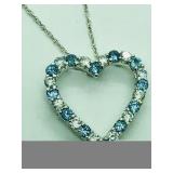 Sterling Silver, Blue Topaz Necklace