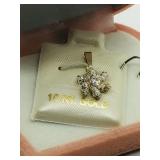 10K Yellow Gold, Cubic Zirconia Pendant