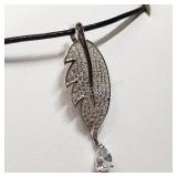 Sterling Silver, Cubic Zirconia Necklace