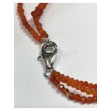 Silver, Carnelian Necklace