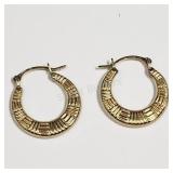 10K Yellow Gold, Cubic Zirconia Earrings