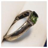 Sterling Silver, Peridot Ring