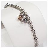 Sterling Silver, Diamond Bracelet
