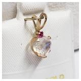 10K Yellow Gold, Moonstone Pendant