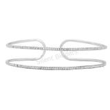 Sterling Silver, Cubic Zirconia Bangle