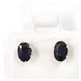 10K Yellow Gold, Sapphire Earrings