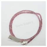 Sterling Silver, Natural Pink Sapphire Necklace