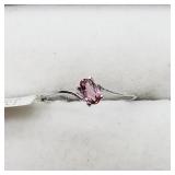 14K White Gold, Tourmaline Ring