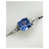 10K White Gold, Tanzanite Diamond (Vs2-Si1) Ring