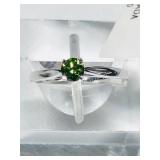10KT Gold Green Diamond Ring