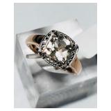 Sterling Silver Morganite Ring
