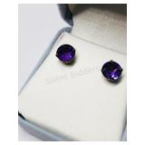 10KT Gold Amethyst Earrings