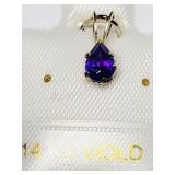 14KT Gold Amethyst Pendant