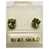 10KT Gold Peridot Earrings