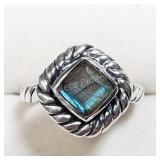 Sterling Silver, Labradorite Ring