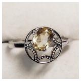 Sterling Silver, Citrine Ring