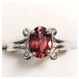 Sterling Silver, Garnet Ring