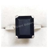 Sterling Silver, Onyx Ring