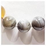 Sterling Silver, Agate Necklace