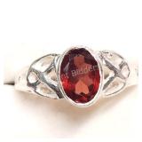 Sterling Silver, Garnet Ring