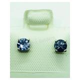 Sterling Silver, Tanzanite Earrings