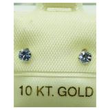 14K Yellow Gold, Tanzanite Earrings