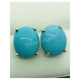 Sterling Silver, Turquoise Earrings