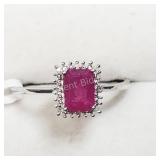 Sterling Silver, Ruby Ring