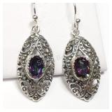 Sterling Silver, Mystic Topaz Earrings