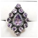Sterling Silver, Amethyst Ring