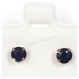 10K Yellow Gold, Sapphire Earrings