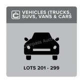 Trucks, SUVs, Vans, & Cars - Lots 201-299