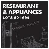 Restaurant & Appliances - Lots 601-699