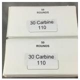 (100) Rnds Reloaded 30 CARBINE Ammo