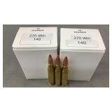 (40) Rnds Reloaded 270 WIN Ammo