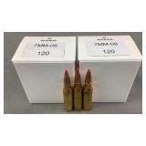 (40) Rnds Reloaded 7MM-08 Ammo