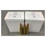 (40) Rnds Reloaded 243 WIN Ammo