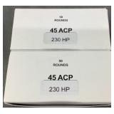 (100) Rnds Reloaded 45 ACP Ammo