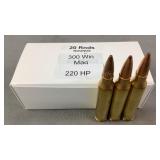 (20) Rnds Reloaded 300 WIN MAG Ammo