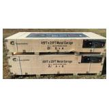 KJ 45"x25" Double Garage Steel Barn K4525G