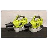 (2) Ryobi 18v Foggers P2805VNM
