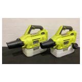(2) Ryobi 18v Foggers P2805VNM