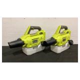 (2) Ryobi 18v Foggers P2805VNM