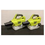 (2) Ryobi 18v Foggers P2805VNM